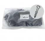 Дюбель-хомут для плоского кабеля (5-10мм) черный 100 шт. Stekker 39860