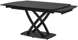 Стол FOGGIA 140 KL-116 Черный мрамор матовый, итальянская керамика/ черный каркас М-City