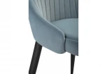 Стул Woodville на металлокаркасе Kora light blue / black 15104