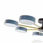 Потолочная люстра на штанге Arte Milano Ferrara 252006/8 Bk/Gr (LED, 220V, круглые)