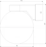 Светильник настенный Elektrostandard MRL 1028 (220V, шар, IP54)
