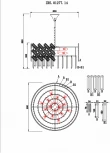 Подвесная люстра Zortes Dia ZRS.01277.14 (220V, хрусталь, на цепи, круглые, IP21)