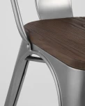 Стул Stool Group TOLIX WOOD серебристый матовый УТ000000497