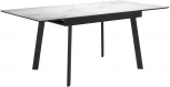 Стол DikLine SFH125 стекло Оптивайт Белый мрамор/подстолье черное 00-00069446