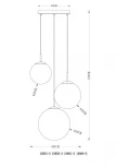 Подвесной светильник Globo Varus 15855-3 (220V, на проводе, шарики)