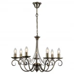 Подвесная люстра Lussole Lgo Roosevelt GRLSP-9942 (220V, на цепи, свеча, IP21)