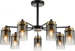 Потолочная люстра на штанге Escada Dinasty 2118/7P E14*40W Black/Brass (220V)