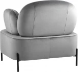 Кресло Stool Group Кэнди с подлокотниками велюр серый УТ000035878