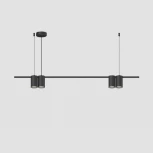 Подвесной светильник Denkirs Orbit DK4061-BK 4xGU10 LED до 15 Вт, черный матовый (220V, на тросе)