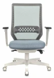 Кресло руководителя Бюрократ EXPERT серый сиденье голубой 38-405 сетка/ткань с подголов. крестовина пластик пластик белый