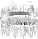 Подвесная люстра с таймером Natali Kovaltseva Smart Нимбы LED LAMPS 81261 (220V, хрусталь, пульт управления, управление смартфоном, на тросе, кольцо)