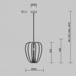 Подвесной светильник Maytoni Cambio MOD398PL-01GR (220V, на проводе)