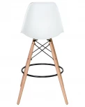 Стул барный DSW BAR (ножки светлый бук, цвет сиденья белый (W-02))