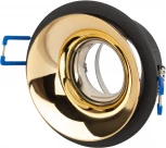 Встраиваемый точечный светильник ЭРА KL103 BK/GD (12V, круглые)