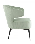 Кресло Stool Group лаунж Royal Stripes велюр фисташковый УТ000036777