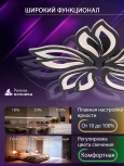 Потолочная люстра светодиодная с пультом ДУ 110W, черный, LED Natali Kovaltseva Fortuna LED LAMPS 81107/5C (регулировка яркости, 220V, цветы)
