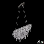 Подвесная люстра светодиодная APL LED Sicilia SH505.0.60.B.Ni.4000 (220V, хрусталь, на тросе)