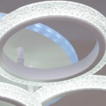 Потолочная люстра на штанге светодиодная с пультом и ночным режимом и RGB Reluce 06333-0.3-5+1A WH (RGB, Умный дом)