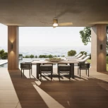 Люстра потолочная-вентилятор с ПДУ Mantra Ushuaia 8719 (регулировка яркости, LED, 220V, вертолет)