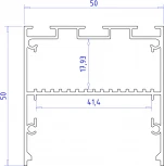 Алюминиевый профиль накладной/подвесной "Profile System" для светодиодной ленты до 41,4мм Ambrella Illumination GP3100BK
