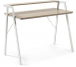 Компьютерный стол La Forma (ex Julia Grup) Aarhus (Серый,Белый/ Дерево,ДСП,Сталь,Металл,Меламин)