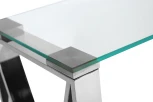 Консольный стол Garda Decor 47ED-CST008/80 (Серебро/Серебро,Прозрачный)