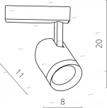 Трековый светильник Arte Lamp Soffitto A1720PL-1BK
