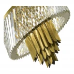 Потолочная люстра на штанге ST Luce Nari SL1635.302.09 Латунь/Прозрачный E14 9*40W (220V, круглые)