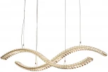 Подвесной светильник большой Newport 8240 8242/110 gold (LED, 220V, хрусталь, на тросе)