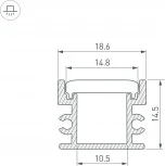 Профиль FLOOR18-H15-3000 ANOD BLACK (Arlight, Алюминий) 045672