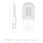 Уличный консольный светильник LED Wolta Трасса ДКУ04-100-102-5К ШБ140х60 100Вт 5000К IP65 прозрачный