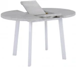 Стол Next круглый раскладной 100-130x100x76,5см, Бетон Лайт, белый Bradex Home RF 0016