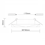 Встраиваемый точечный светильник ST Luce Ovasis ST203.508.01 (220V)