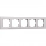 Рамка на 5 постов (дымчатый,стекло) W0051117 (a050898)