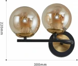 Бра Arte Milano Neapolis-73708 273708/2B BK/GD (220V, шар)
