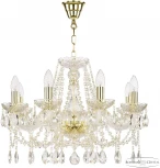 Подвесная люстра Bohemia 107 107/8/200 G (220V, подвески, на цепи, подсвечник, свеча)