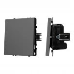 Механизм выключателя одноклавишный перекрёстный SWT-NOBE-MKX1-SFPL-GR (230V, 10A) (Arlight) 054251