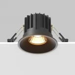 Встраиваемый светильник Maytoni Round DL058-12W2.7K-B (LED, 220V, круглые)