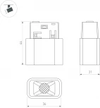 светильник магнитный MAG-ORIENT-BABY-S36x21-2W Warm3000 (BK, 24 deg, 48V) (Arlight, IP20 Металл) 043291