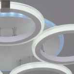Потолочная люстра светодиодная на штанге Reluce 06319-3.3-05 WH+CR (RGB) (220V, пульт управления)