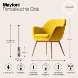 Подвесной светильник Maytoni Gioia P011PL-01CH (220V, на проводе, круглые)