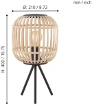 Интерьерная настольная лампа на треноге Eglo Bordesley 43218 (220V, выключатель)