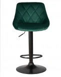 Стул барный DOBRIN LOGAN BLACK (зеленый велюр (MJ9-88))