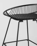 Стул полубарный Stool Group UFO черный с черной подушкой УТ000004225