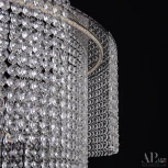Подвесная люстра светодиодная APL LED Sicilia SH02.73.C.Ni.4000 (220V, хрусталь, на тросе)