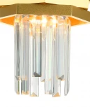 Подвесной светильник Natali Kovaltseva Spear 76013/1W GOLD (220V, хрусталь, на проводе, круглые)