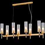 Подвесная люстра ILLUMICO IL5177-8LLS-29 BRASS TUBO (220V, на тросе)