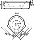 Акриловая ванна Gemy G9088 K