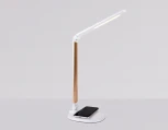 Офисная настольная лампа с беспроводным ЗУ Ambrella Desk DE525 (LED, 220V, диммер, сенсорный выключатель)