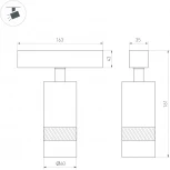 Трековый светильник магнитный MAG-SPOT-ZOOM-45-R60-15W Day4000 (BK, 15-50 deg, 24V) (Arlight, IP20 Металл) 052298 (LED)